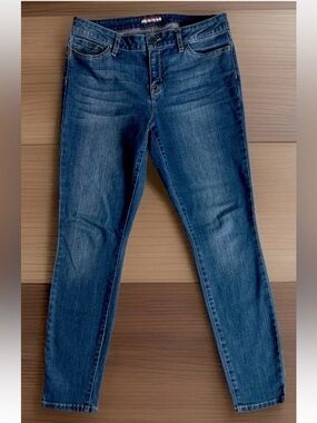 Tommy Hilfiger Women's Skinny Blue Jeans 5-Pocket Mid Rise Dark Wash 10R